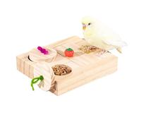 Fizepgo Parakeet Foraging Toy - Wood Small Bird Toys,Mental-Stimulation Safe Chewing Natural Portable Beak-Healthy Playground for Nesting Behavior Social Interaction Cage