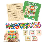 Fizepgo Pattern Blocks Wooden | Early Education Toy,Colored Wooden Shape Blocks,for Home Classroom School Bedroom Study Playroom Birthday Holiday Kindergarten Preschool Daycare