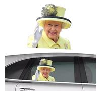 Fizepgo Queen Elizabeth Sticker | Queen car Window Sticker | Funny car Window Film | Waterproof Queen of England car Sticker - Personalized car Sticker Decoration