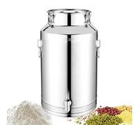Fizepgo Stainless Steel Oil Container,5L/9L/14L Lid Airtight Stainless Steel Kitchen Tools with Lid | Bacon Grease Container,for Milk Bucket Milk Barrel Beer Food Flour Coffee Tea Snack Baking Cabinet