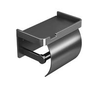 Fizepgo Toilet Paper Holder With Shelf & Waterproof Cover - Rustproof Bathroom Tissue Dispenser With Phone Storage For Modern Bathroom