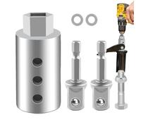 Fizepgo Trailer Jack Drill Adapter Kit | Stainless Steel Connector - Electric Drill Connector,for Car RV Boat Camper Garage Road Trip Worksite Maintenance