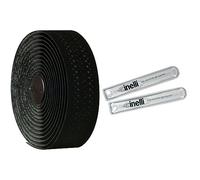 Fizik FizikFizik Tempo Bar tape Microtex Bondcush Soft, Black,3mm & Cinelli Anti-Vibration Under Tape Handlebar Gel Cushion Kit, Clear, PairCinelli