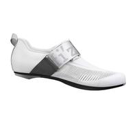 Fizik Transiro Hydra Aeroweave Carbon Triathlon Performance Cycling Shoes, EU 46, White/Silver