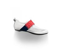 Fizik Unisex Transiro Hydra Aeroweave Carbon Cycling Shoes, White/Red/Blue, 7.5 UK