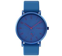 FIZILI Mens Watches Minimalist Ultra Thin Waterproof Fashion Dressy Wrist Watch for Men Business Casual Luxury Quartz Analog Watch, 1100-Blue Red, Fashion
