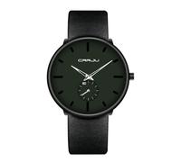FIZILI Mens Watches Ultra-Thin Minimalist Waterproof-Fashion Wrist Watch for Men Unisex Dress with Leather Band, Dark Greed face, Modern minimalist style
