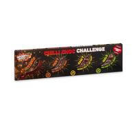 Fizporium Chilli Choc Challenge 96g - Milk Chocolate Bars with 4 Heat Levels: Extreme, Fiery, Spicy & Mild - Fun Gift for Family & Friends, Milk Chocolate Infused with Spicy Chilli Flakes