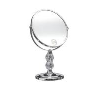 Fizporium Crystal Two-Sided Swivel Mirror, 360° Rotating Freestanding Vanity Mirror with Stand for Dressing Table & Bathroom