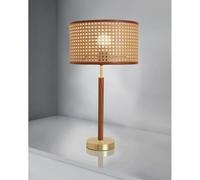 Fizporium Maya Cane Table Lamp Brings a Smart Look to Any Desk or Flat Surface 30 x 30 x 50cm (Approx.)- Tan