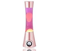 Fizporium New Goodmans Bluetooth Lava Lamp Speaker, Glitter Lava Lamp, Lava Lamps Smartphone Control Enjoy Great Music 3W RMS- Rose Gold