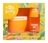 Fizporium Sol Beauty Mist & Cream Set 2pk feeling fresh and irresistible, alongside a smooth and hydrating body cream containing lactic and salicylic acid.- Salted Caramel Vanilla