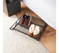 Fizporium Spaceways Under Bed Shoe Metal, Plastic, Rack Ideal Storage Solution To Help You Declutter Your Home W60 x D63 x H12cm