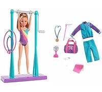 Fizporium Team Stacie Gymnastics Doll Playset with Spinning Bar, Medal, Ribbon & Accessories, Gymnast Toy for Girls