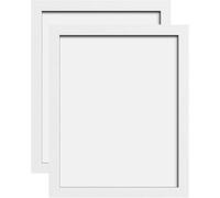 Fizporium Wooden Effect Photo Frames -Freestanding and Wall Mountable Picture Frame- Black,Oak,Walnut,DarkOak,Silver,White. (WHITE, A4 certificate (21x29.7 cm) pack of 2)