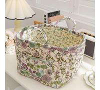 fizweyo Beforeihand Boho Fabric Storage Baske, Beforeihand Boho Quilted Fabric Storage Basket, Parkeenn Basket, Floral Laundry Baskets, Large Capacity Collapsible Laundry Baskets with Handle (O)