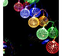 Disco Ball String Lights 10 Multicolour LED Mini Mirror Balls Party Disco Lights