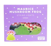 Fizz Creations Maurice Mushroom Frog String Lights. Includes 12 Mushroom Frog Shaped LED Lights on 256cm Cable. USB Powered. Novelty Lighting Cute Kawaii Frog. LED String Lights.