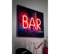 Fizz Creations Neon Bar Poster Light Multi One Size