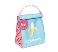 Fizz Creations Novelty Banana No Bad Days Themed Lunch Bag, Multi Coloured, 18 cm x 22 cm