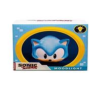 Fizz Creations Sonic The Hedgehog 3D Shaped Mood Light. Bedroom Night Light. Soft Glow Lamp. Detailed 3D Sonic Head Shape. Officially Licensed Sonic The Hedgehog Merchandise Retro Gaming Light.