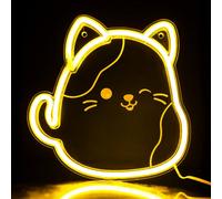 Fizz Creations Squishmallows Cam The Cat Usb Neon Wall Light Yellow Led