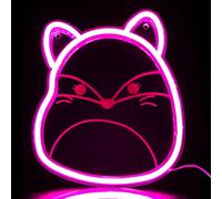 Fizz Creations Squishmallows Fifi The Fox Usb Neon Wall Light Pink Led