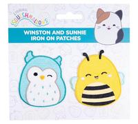 Fizz Creations Squishmallows Iron on Patches Winston The Owl & Sunny The Bee. Squishmallows Patches Perfect for customising Clothing & Bags. Cute Patch. Kawaii Patches