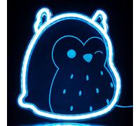 Fizz Creations Squishmallows Winston The Owl Usb Neon Wall Light Blue Led