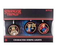 Fizz Creations Stranger Things String Lights. USB Powered. 9 Character Designs Including Eleven, Hopper, Dustin & More. Warm White LEDs. 315cm Cable. Officially Licenced.