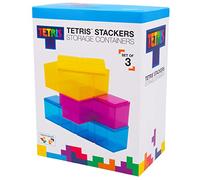 Fizz Creations Tetris™ Storage Containers - Purple, Light Blue, Yellow. Tetrimino Shaped Fridge & Freezer Storage Boxes. Officially Licensed Tetris™ Merchandise