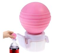 Fizz Keeper Pump Cap - Leak-Proof Carbonated Beverage Fizz Saver Stopper, Leak-Proof Silicone Pump Cap, Manual Inflation Stopper for Beer Energy Drinks Soda - Pink