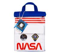 Fizz Creations NASA Inspired Space Lunch Bag. Includes Front Pocket and Foil Lined Insulation. Features Classic NASA Artwork. Keep Your Food Fresh When on The go with This Insulated Lunch Bag.