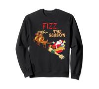 Fizz The Season, Santa Clause Christmas Champagne, Boujee Sweatshirt
