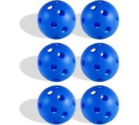 Fizzazzle Indoor Pickleball Set - 6 Pack 26 Holes - USAPA Standard - High Resilience & Durability Blue Balls