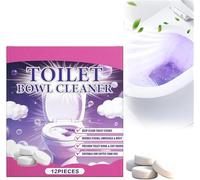 Fizzclean 12pcs Toilet Cleaner Tablets - 2026 Upgrade Effervescent Tablets for Deep Cleaning, Strong Limescale Remover, Foaming Toilet Bowl Cleaner, Ideal for Toilet & Drain (1 Pcs)