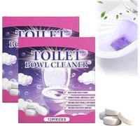 Fizzclean 12pcs Toilet Cleaner Tablets - 2026 Upgrade Effervescent Tablets for Deep Cleaning, Strong Limescale Remover, Foaming Toilet Bowl Cleaner, Ideal for Toilet & Drain (2 Pcs)
