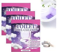 Fizzclean 12pcs Toilet Cleaner Tablets - 2026 Upgrade Effervescent Tablets for Deep Cleaning, Strong Limescale Remover, Foaming Toilet Bowl Cleaner, Ideal for Toilet & Drain (3 Pcs)