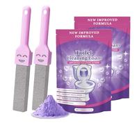 Fizzclean Toilet Cleaner, 2Pack Fizz Clean Toilet Cleaning with 2 Pumice Stone Foam Limescale Remover Foaming Powder Touch Free Fizzy Foam Insta-Action Toilet Bowl Cleaner for Sparkling Clean Toilet