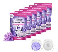 FizzClean Toilet Cleaner - Fizz Clean Foaming Toilet Cleaning Powder for Stains & Limescale, Insta-Action Fizzy Foam, Touch-Free Toilet Cleaner (6pcs)