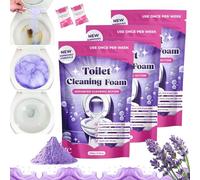 Fizzclean Toilet Cleaner, Fizz Clean Toilet Cleaner, Fizzclean Toilet Cleaning Foam, No Touch Toilets Cleaning Powder, For Sparkling Clean Toilets with Zero Effort (3pcs)