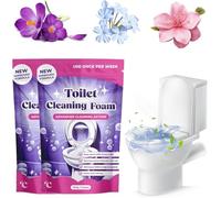 FizzClean Toilet Cleaner, Fizz Clean Toilet Cleaning Foam, Insta-Action FizzClean Foam for Sparkling Clean Toilet with Zero Effort, Touch Free Foaming Toilet Cleaner Limescale Remover Powder (1, 2Pcs)