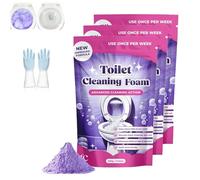 Fizzclean Toilet Cleaner,Fizz Clean Toilet Cleaning Foam,Touch Free Fizzy Foam Cleaner for Sparkling Clean Toilet with Zero Effort,Insta-Action Fizzclean Foam with Rubber Gloves(3pcs)