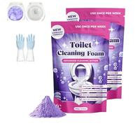 Fizzclean Toilet Cleaner,Fizz Clean Toilet Cleaning Foam,Touch Free Fizzy Foam Cleaner for Sparkling Clean Toilet with Zero Effort,Insta-Action Fizzclean Foam with Rubber Gloves(2pcs)