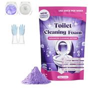 Fizzclean Toilet Cleaner,Fizz Clean Toilet Cleaning Foam,Touch Free Fizzy Foam Cleaner for Sparkling Clean Toilet with Zero Effort,Insta-Action Fizzclean Foam with Rubber Gloves(1pc)