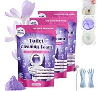 Fizzclean Toilet Cleaner, Fizzy Foam Toilet Cleaner, Touch Free Cleaning Powder, Scrub Free, Powerful Deep Cleaning Action in 20 Minutes With Zero Effort(3pcs)