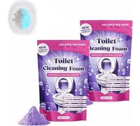 Fizzclean Toilet Cleaner - Toilet Cleaning Foam, Touch-Free Foaming Powder, Insta-Action Formula for Stains & Limescale, Sparkling Clean with Zero Effort, Eliminates Stains in 20 Min (2Pcs)