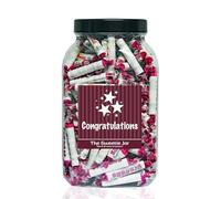 FIZZERS 1.4kg Large Sweet Jar - A Personalised Gift Jar Filled with Your Favourite Retro Sweets! Congratulations