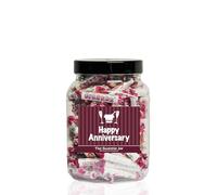 FIZZERS 1kg Medium Sweet Jar - A Personalised Gift Jar Filled with Your Favourite Retro Sweets! Happy Anniversary