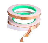Fizzix 2 Pcs Copper Tape - 20m x 6mm Slug Tape for Plants with Strong Adhesive - Multi-Purpose for Electrical Repairs, EMI Shielding, Gardening, and Crafting